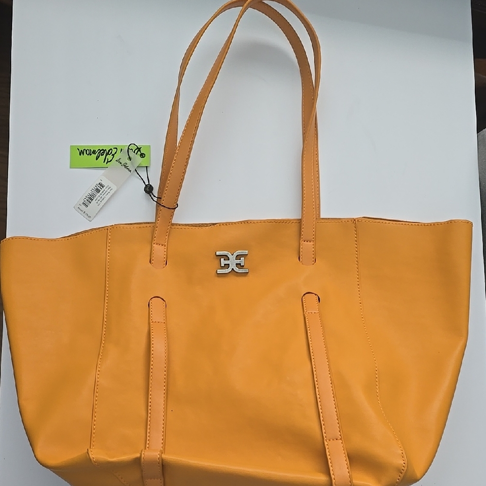 Sam Edelman Yellow Leather Tote Bag
